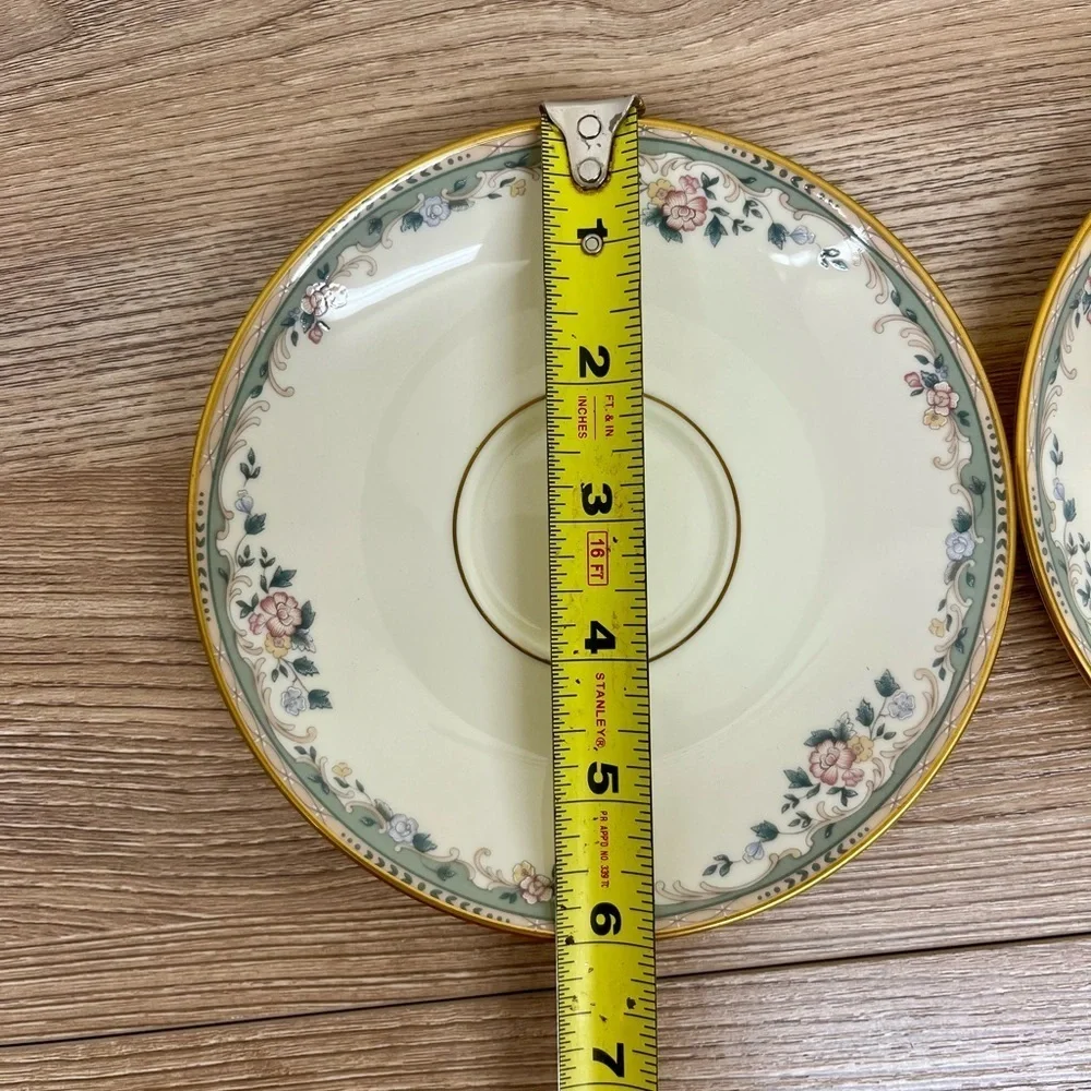 Lenox Southern Vista Teacups & Saucers - Set of 2
